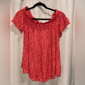 Off the shoulder Old Navy floral blouse